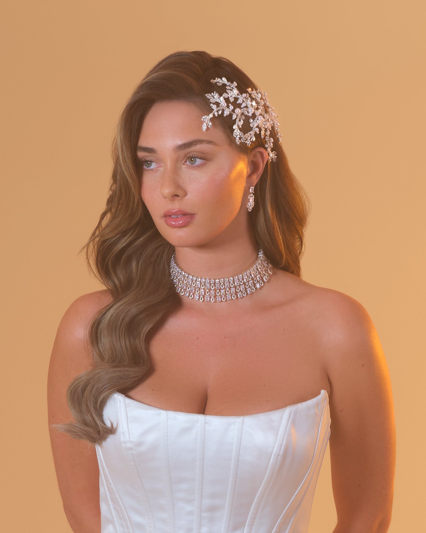 Ariel Pearl & Crystal Flexible Hair Clip