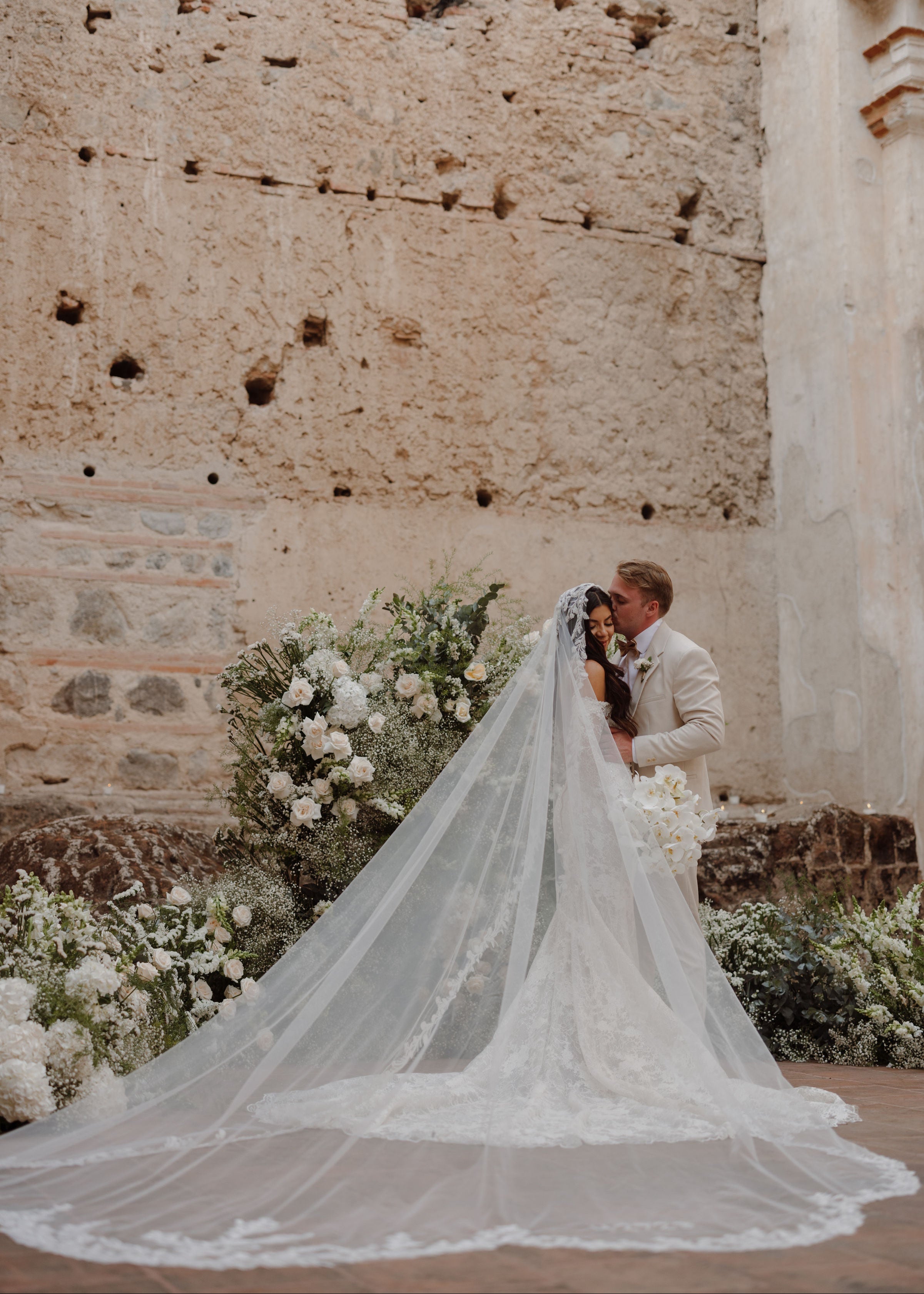 トップス rizotto Lace Veil Tops Sparrow Cathedral beaded Lace Trim Veil (144”) | Christie Lauren